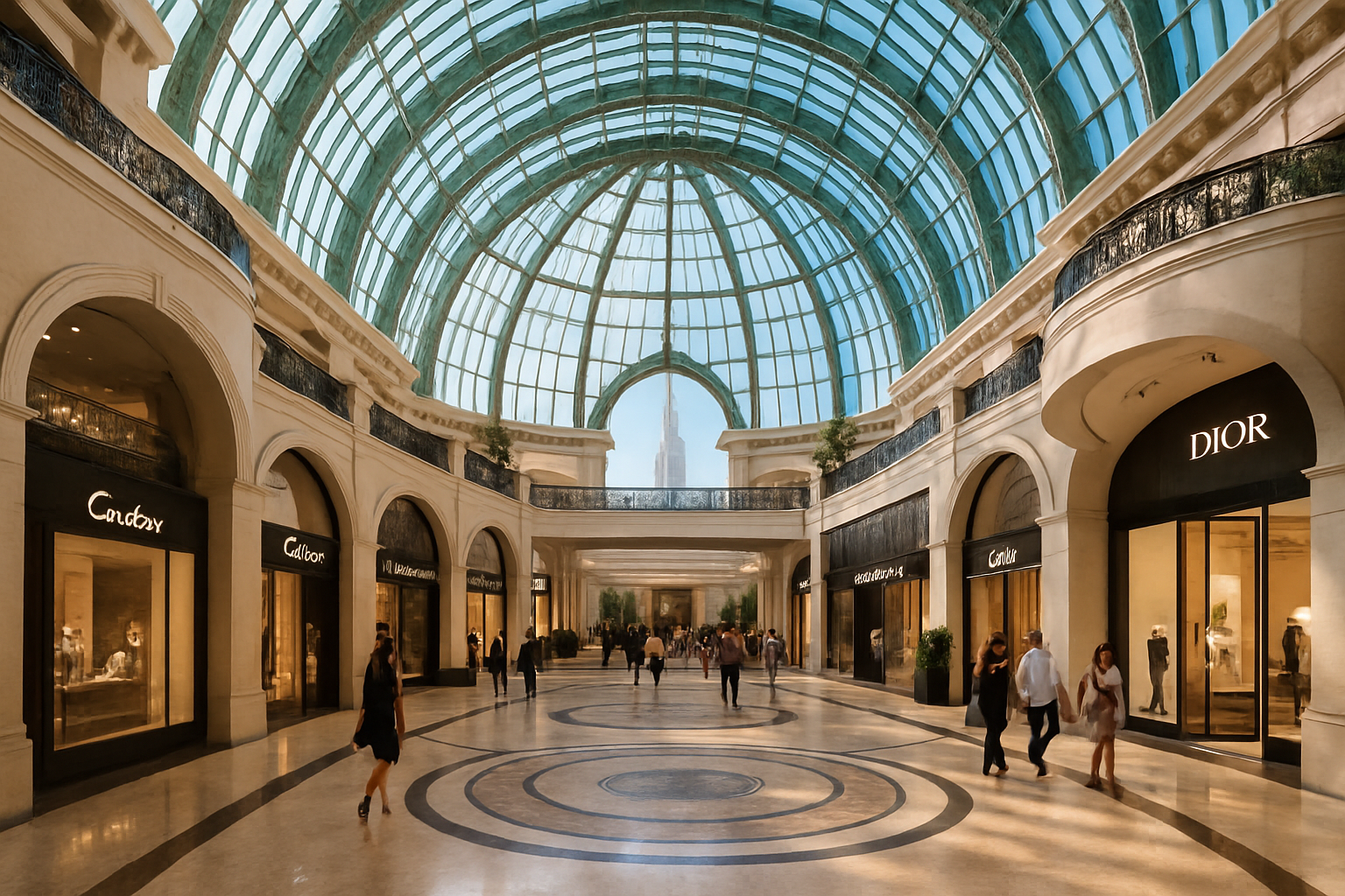 Luxury shopping mall in Dubai